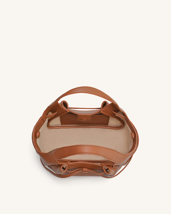 Mabel Weiche Tote Bag mit Schleife - Karamellbraun