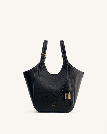 Ines Vorhängeschloss Shopper - Schwarz