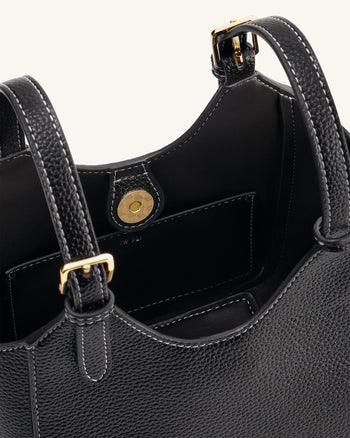 Ines Vorhängeschloss Shopper - Schwarz