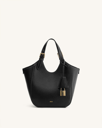 Ines Vorhängeschloss Shopper - Schwarz