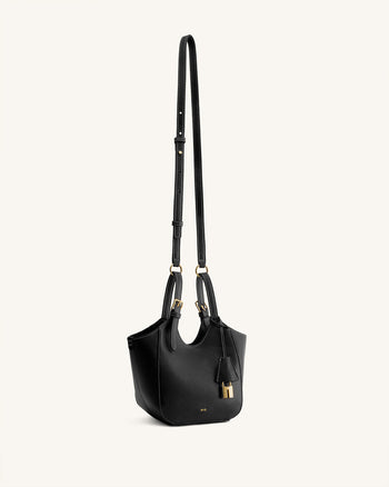 Ines Vorhängeschloss Shopper - Schwarz