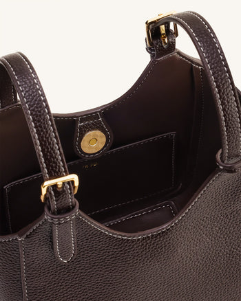 Ines Vorhängeschloss Shopper - Dunkelbraun