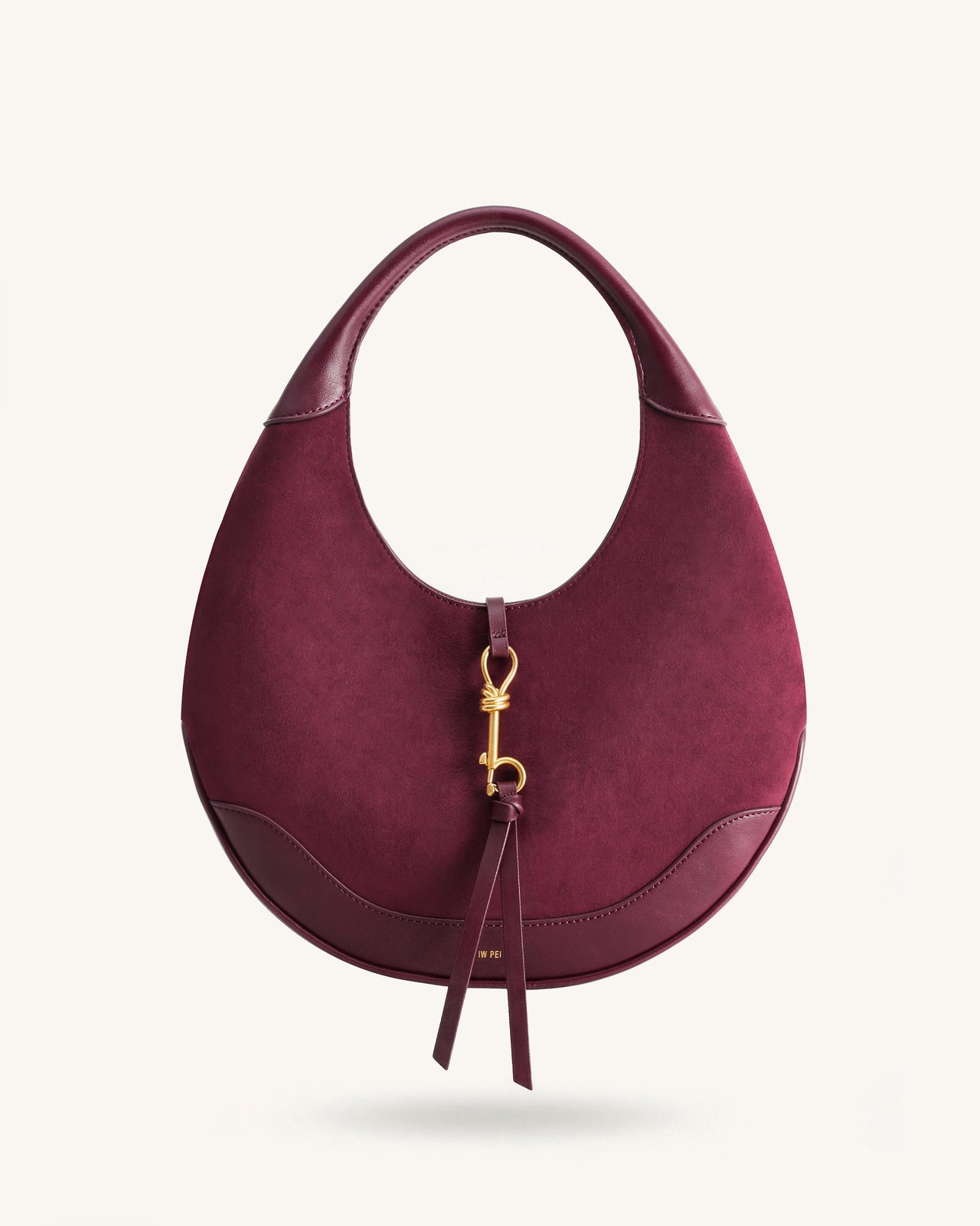 Colette Wildlederimitat Halbmond Hobo Bag - Deep Claret