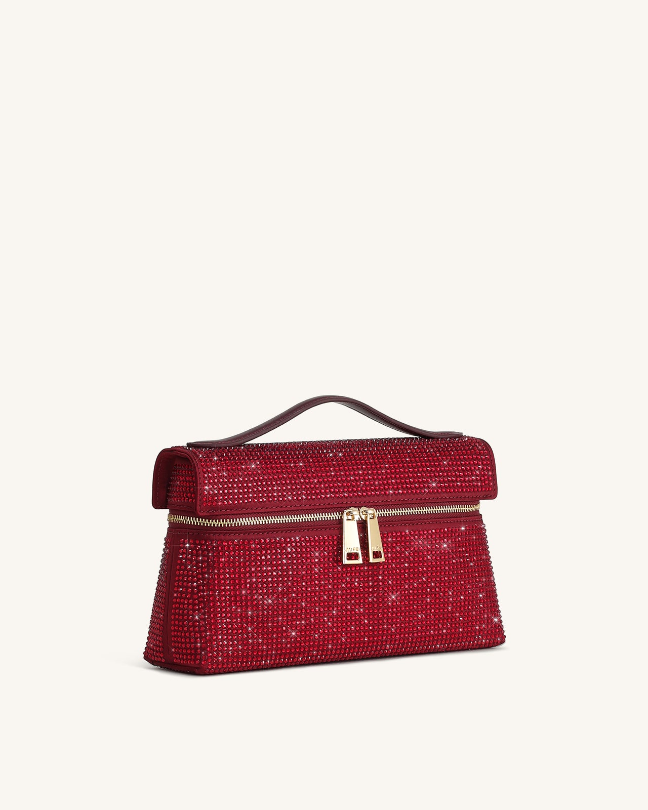 Thea Künstliche Kristall Top Handle Tasche - Rot