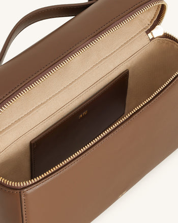 Thea Große Henkeltasche - Mokka Braun