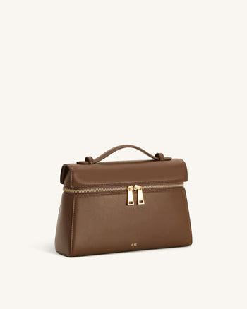 Thea Große Henkeltasche - Mokka Braun