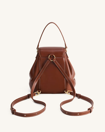 Harper Schnallentaschen-Rucksack - Dunkelbraun