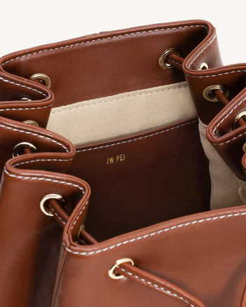 Harper Schnallentaschen-Rucksack - Dunkelbraun
