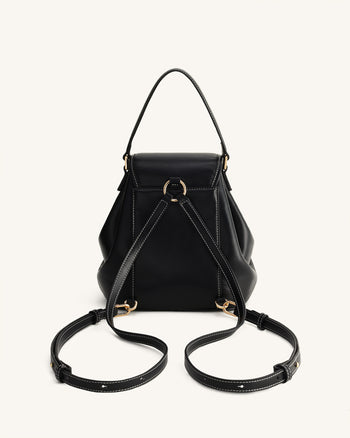 Harper Schnallentaschen-Rucksack - Schwarz