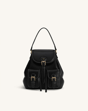 Harper Schnallentaschen-Rucksack - Schwarz