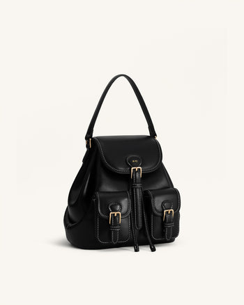 Harper Schnallentaschen-Rucksack - Schwarz