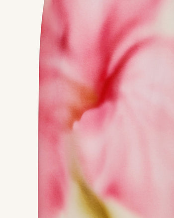 Trägerloses Maxikleid mit Aquarell-Blumendruck - Gelb