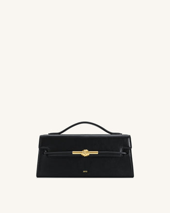 Lena Metall-Seilknoten Henkeltasche - Schwarz