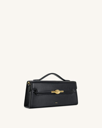 Lena Metall-Seilknoten Henkeltasche - Schwarz