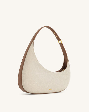 Harlee Schultertasche - Braunes Canvas