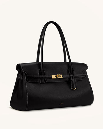 Yara Große Schultertasche - Schwarz