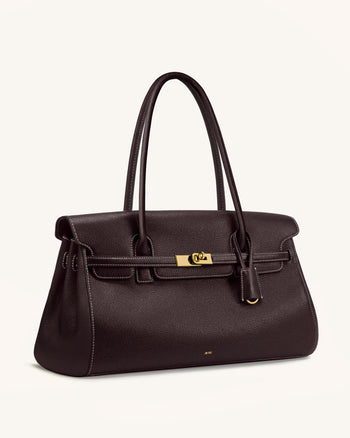 Yara Große Schultertasche - Dunkelbraun