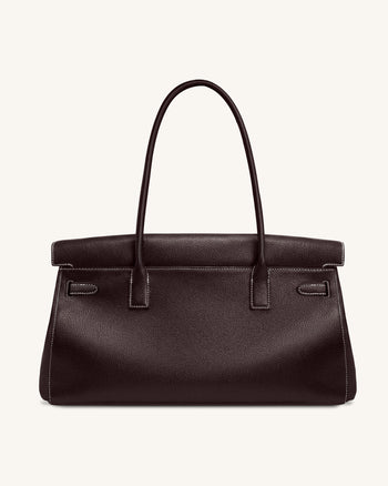 Yara Große Schultertasche - Dunkelbraun