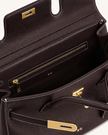 Yara Große Schultertasche - Dunkelbraun
