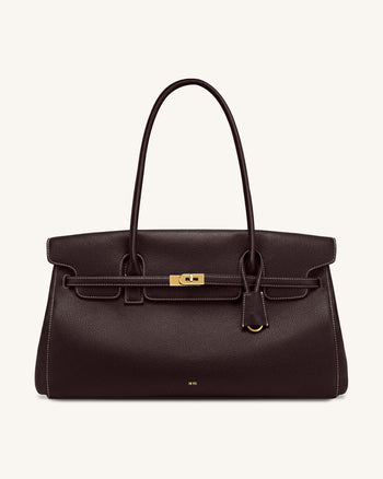Yara Große Schultertasche - Dunkelbraun