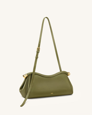 Naomi Geschwungene Schultertasche - Olivgrün