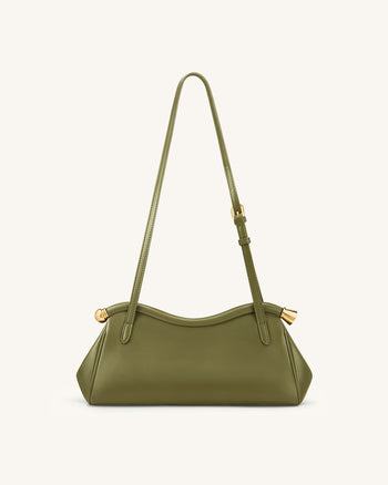 Naomi Geschwungene Schultertasche - Olivgrün