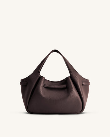 Mabel Weiche Tote Bag mit Schleife - Dunkelbraun