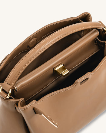 Carmen Henkeltasche – Braun