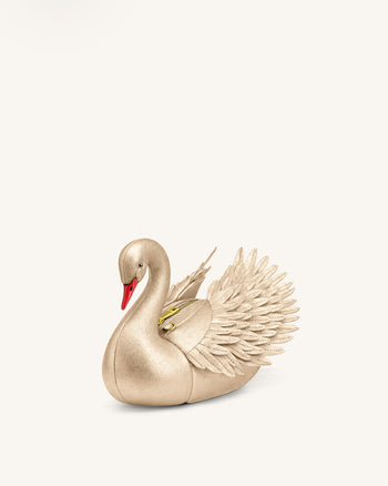 Alani Schwanenförmige Umhängetasche – Gold