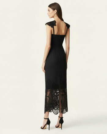 Orchid Besticktes Korsettkleid - Schwarz