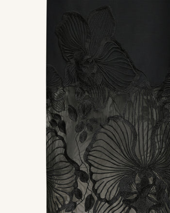 Orchid Besticktes Korsettkleid - Schwarz