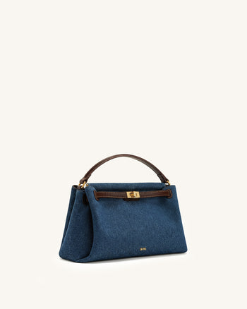 Carmen Henkeltasche - Blauer Denim