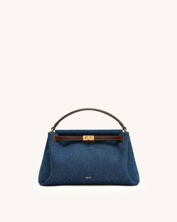 Carmen Henkeltasche - Blauer Denim