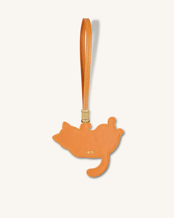 Bag Charm Verspielte Katze - Orange