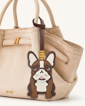Bag Charm Französische Bulldogge - Braun