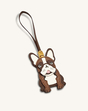 Bag Charm Französische Bulldogge - Braun