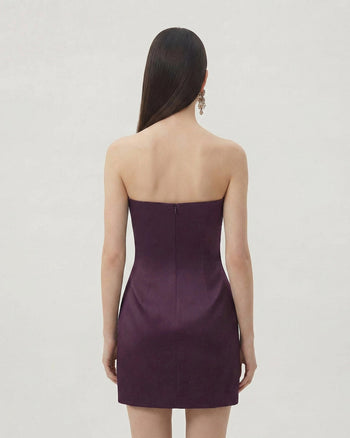 Geblümtes Minikleid - Lila