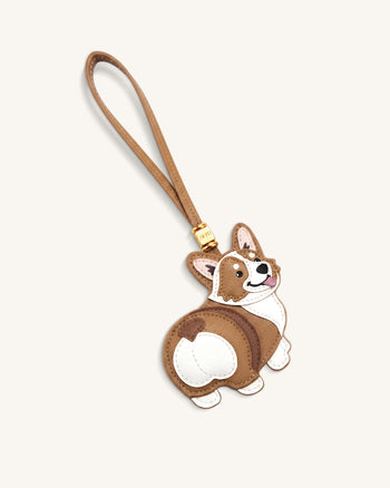 Corgi Taschenanhänger - Braun Multi
