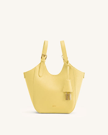 Ines Tote Bag mit Vorhängeschloss – Gelb