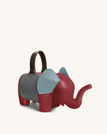 Claire Elefantenförmige Handtasche - Rot/Dunkelgrau