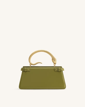 Elena Schlangenhenkel Henkeltasche - Matchagrün