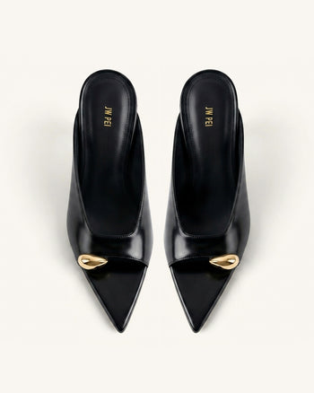 Noemi Spitze Mule-Heels - Schwarz