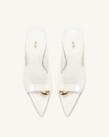 Noemi Spitze Mule-Heels - Weiß