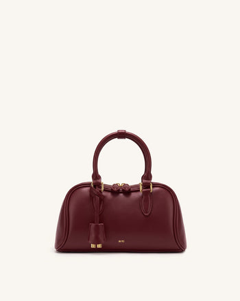 Rosalie Bowler-Henkeltasche - Dunkelburgunder