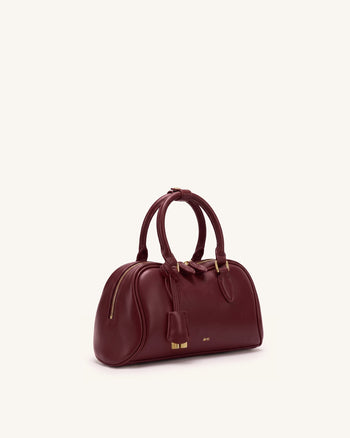 Rosalie Bowler-Henkeltasche - Dunkelburgunder