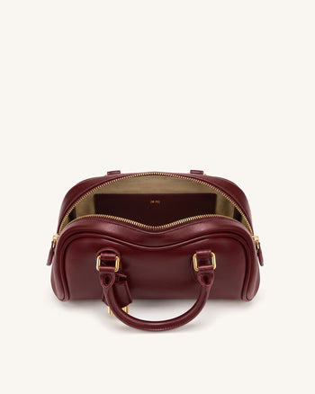 Rosalie Bowler-Henkeltasche - Dunkelburgunder