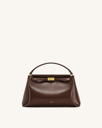 Carmen Handtasche mit Henkel – Rotbraun