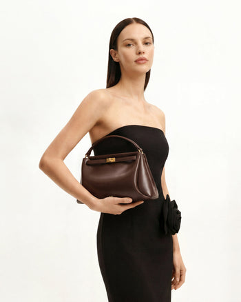 Carmen Handtasche mit Henkel – Rotbraun