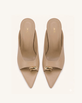 Noemi Spitze Mule-Heels - Khaki