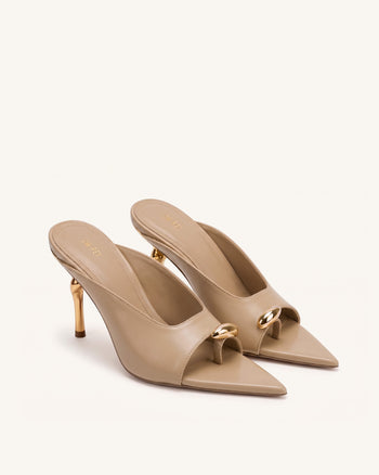 Noemi Spitze Mule-Heels - Khaki